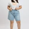 Denim Jort Shorts High Rise