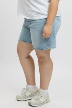 Denim Jort Shorts High Rise 9 Denim Jort Shorts High Rise -You And All Fashion Store cds2252 84j mid wash 4