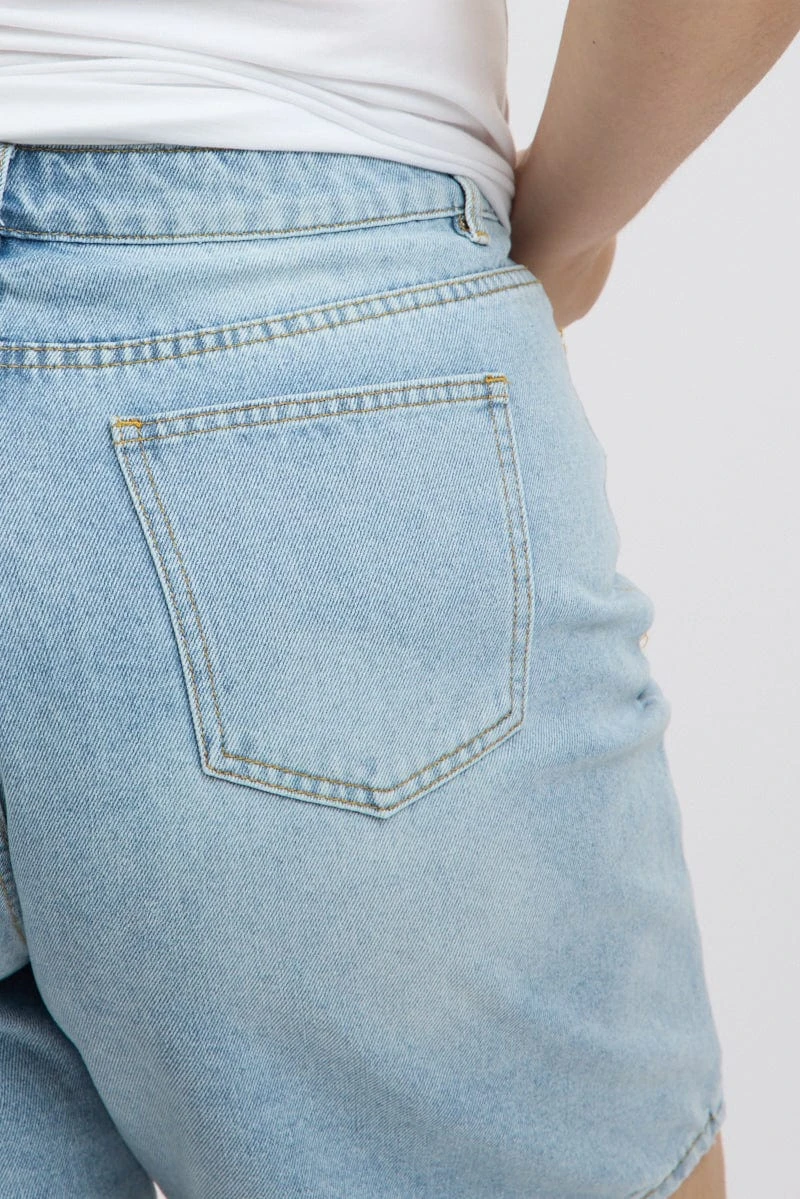 Denim Jort Shorts High Rise 6 Denim Jort Shorts High Rise - Image 6