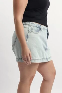 Denim Skort Skirt -You And All Fashion Store cds2256 2jb light wash 3