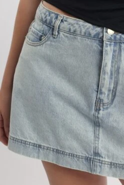Denim Skort Skirt -You And All Fashion Store cds2256 2jb light wash 5
