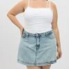 Denim Denim Skort Skirt High Rise