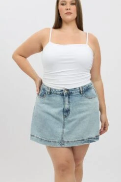 Denim Denim Skort Skirt High Rise