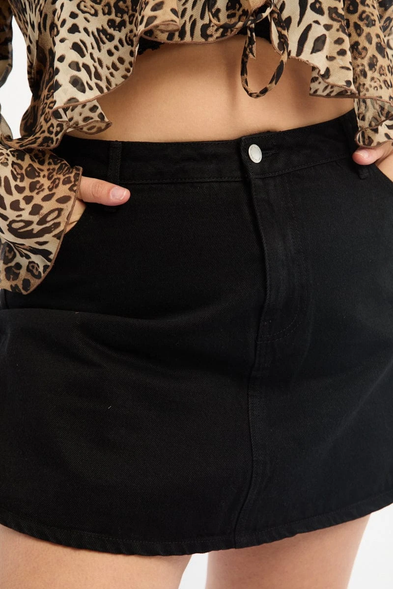 Denim Skorts High Rise 5 Denim Skorts High Rise - Image 5