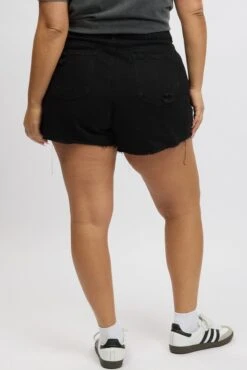Black Relaxed Shorts -You And All Fashion Store cds2430e 2jb wash black 5