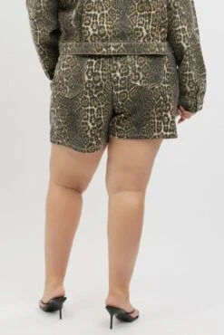 Brown Animal Print Relaxed Short High Rise -You And All Fashion Store cds2885d 84j animal pri 5
