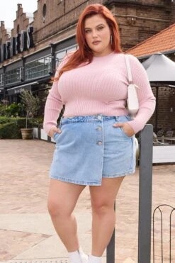Denim Skorts Skirt High Rise