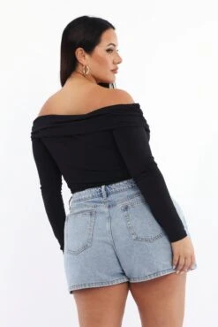 Denim Skorts Skirt High Rise -You And All Fashion Store cds3011 84jb mid wash 5