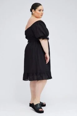 Black Mini Dress Bow Tie Peephole Front -You And All Fashion Store ced1024b 33a black 4