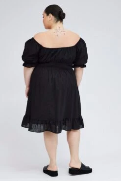 Black Mini Dress Bow Tie Peephole Front -You And All Fashion Store ced1024b 33a black 5