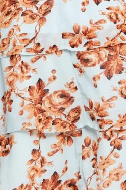 Floral Print Skater Dress Round Neck Long Sleeve -You And All Fashion Store ced1050 35b floral prt 6 1