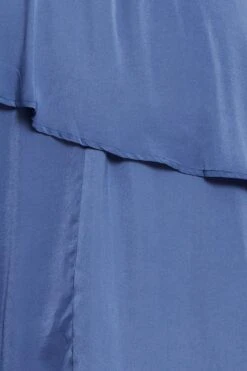 Mid Blue Skater Dress V-neck Batwing Sleeve Tie -You And All Fashion Store ced1163 34ab mid blue 6