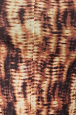 Brown Abstract Long Sleeve Mesh Tie Dye Midi Dress -You And All Fashion Store ced1314l 84ab abstract 6