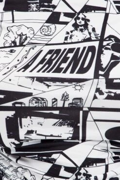 Multi Abstract Mini Dress Ruched Side Newsprint Cross Back -You And All Fashion Store ced13204p 33ab abstract 6