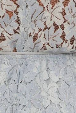 Light Blue Fit And Flare Dress Short Sleeve Wrap Lace -You And All Fashion Store ced1411 47rb light blue 6