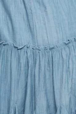 Blue Skater Dress Round Neck Short Sleeve Tie -You And All Fashion Store ced17113 33ab dusty blue 6