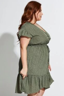 Geo Print Skater Dress V-neck Short Sleeve 7 Geo Print Skater Dress V-neck Short Sleeve -You And All Fashion Store ced17525 80b geo print 3