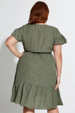 Geo Print Skater Dress V-neck Short Sleeve 8 Geo Print Skater Dress V-neck Short Sleeve -You And All Fashion Store ced17525 80b geo print 4