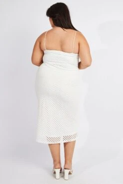 White Open Knit Bodycon Maxi Dress -You And All Fashion Store ced1775 34ab white 5