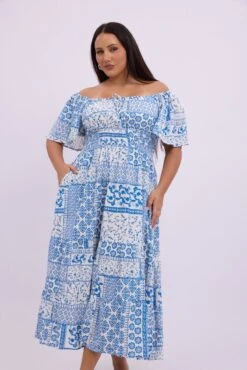 White Boho Maxi Dress Short Sleeve Ruched Bust Linen Blend -You And All Fashion Store ced19007a 35r boho 3 b84470ed c317 4848 a275 50d623546f2b