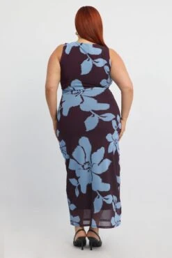 Purple Abstract Bodycon Dress Round Neck Sleeveless Mesh 10 Purple Abstract Bodycon Dress Round Neck Sleeveless Mesh -You And All Fashion Store ced1995d 84a abstract 5