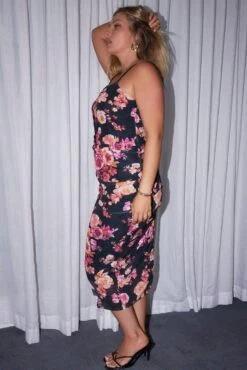 Black Floral Mesh Bodycon Ruched Shoestring Strap Dress 9 Black Floral Mesh Bodycon Ruched Shoestring Strap Dress -You And All Fashion Store ced2020 84ab floral 4