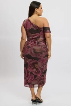 Multi Floral One Shoulder Asymmetric Dress -You And All Fashion Store ced2090 84ab floral 5