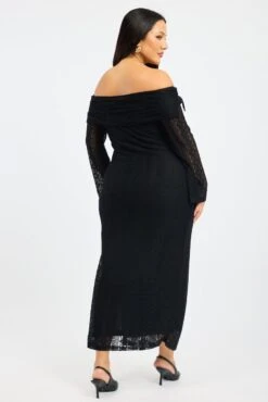 Black Lace Off Shoulder Dress -You And All Fashion Store ced2142 129a black 5