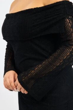 Black Lace Off Shoulder Dress -You And All Fashion Store ced2142 129a black 6