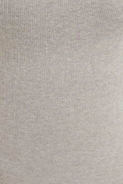 Grey Midi Dress Short Sleeve Rib Jersey Bodycon -You And All Fashion Store ced2147s 10ab grey 6