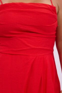 Red Midi Dress Sleeveless Wrap Front 11 Red Midi Dress Sleeveless Wrap Front -You And All Fashion Store ced2496 47rb red 6