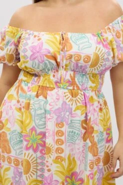 Multi Abstract Midi Dress Short Sleeve Tiered -You And All Fashion Store ced2498d 35rb abstract 6