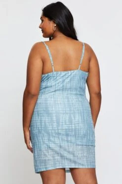 Blue Abstract Print Bodycon Dress Scoop Neck Sleeveless Mini 10 Blue Abstract Print Bodycon Dress Scoop Neck Sleeveless Mini -You And All Fashion Store ced25305 35lb abstract p 5