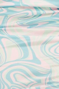 Blue Abstract Bodycon Dress Drawstring Keyhole Ruched Side -You And All Fashion Store ced25491 35ab abstract 6