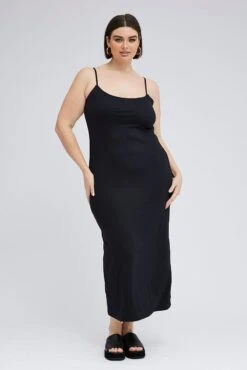 Black Bodycon Supersoft Maxidress -You And All Fashion Store ced2641 84a black 3