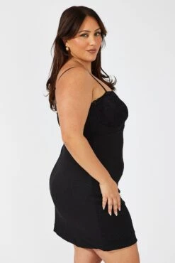 Black Lace Detail Bodycon Dress -You And All Fashion Store ced2957 47ab black 4