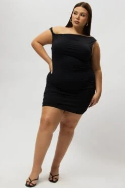 Black Off Shoulder Mini Bodycon 8 Black Off Shoulder Mini Bodycon -You And All Fashion Store ced3010 84a black 3