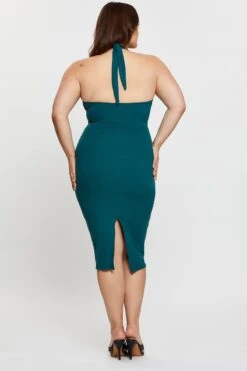 Green Midi Bodycon Dress Halter Jersey -You And All Fashion Store ced31027 84ab forest 5 1 1