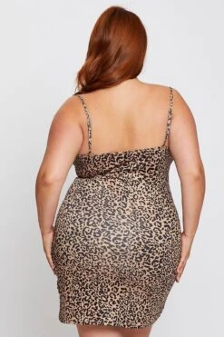 Animal Print Strappy Sleeveless Bodycon Dress -You And All Fashion Store ced31207 42ab animal prt 5
