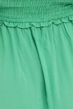Green Midi Dress Off Shoulder Shirred -You And All Fashion Store ced31526 33a green 6