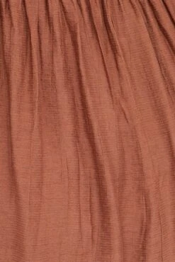 Brown Mini Dress Gather Waist Frill Hem -You And All Fashion Store ced31649 33ab mocha 6