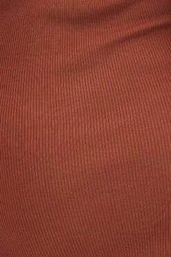 Brown Knit Dress High Neck Midi -You And All Fashion Store ced31674 40ab chocolate 5