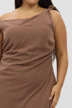 Brown Tie Shoulder Minidress 11 Brown Tie Shoulder Minidress -You And All Fashion Store ced3195 35ab chocolate 6