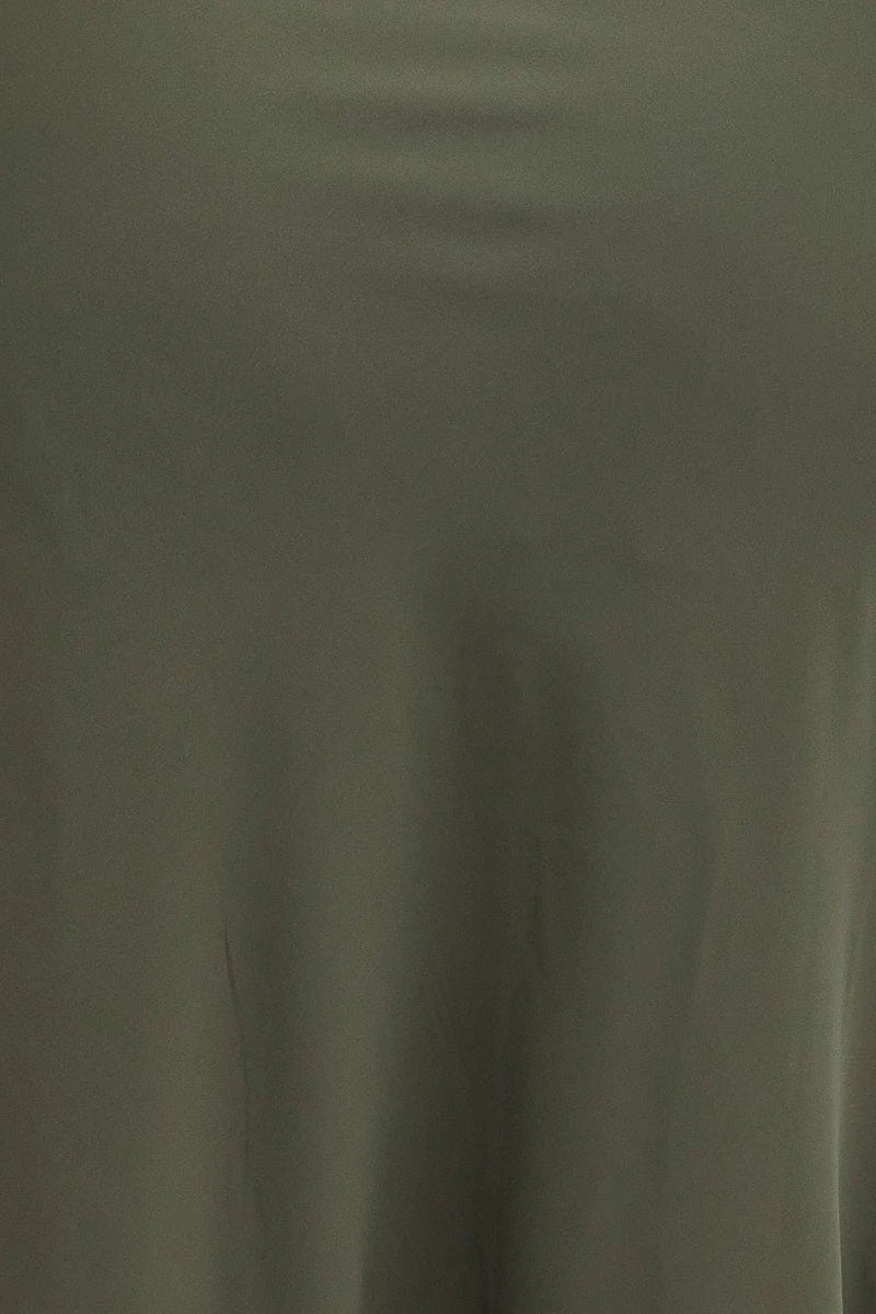 Green Midi Dress Cocktail Split Side Strappy 6 Green Midi Dress Cocktail Split Side Strappy - Image 6