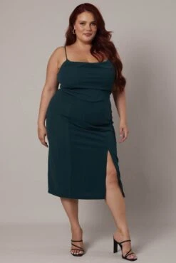 Green Cowl Bodycon Party Dress -You And All Fashion Store ced32134 59ab emerald 3