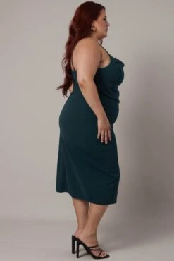 Green Cowl Bodycon Party Dress -You And All Fashion Store ced32134 59ab emerald 4