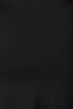 Black Ponte Midi Dress Sheer Panel Waist -You And All Fashion Store ced32159 34ab black 6