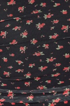 Red Ditsy Mesh Ruched Dress 11 Red Ditsy Mesh Ruched Dress -You And All Fashion Store ced32196 34ab ditsy 6