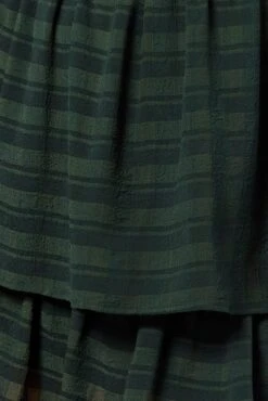 Green Textured Puff Sleeve Frill Dress -You And All Fashion Store ced32269 34ab green 6