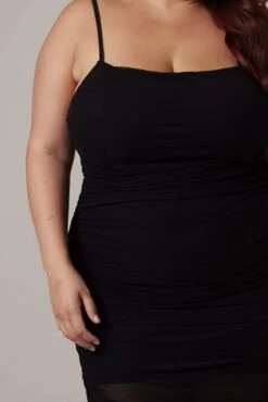 Black Ruched Mesh Dress 11 Black Ruched Mesh Dress -You And All Fashion Store ced32329 34ab black 6